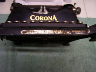 1917 folding portable antique Corona No.  3 typewriter 4