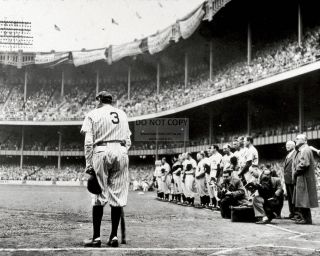 Babe Ruth Makes His Final Appearance At Yankee Stadium - 8x10 Photo (az236)