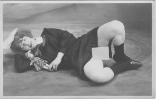 French Nude Real Photo Postcard Circa 1920 Ab169