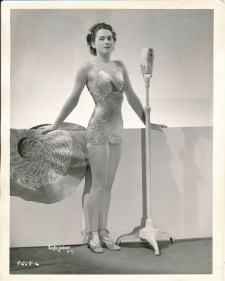 Katharine Lane - Nbc Radio Actress 1939 8 X 10 Leggy Cheesecake Photo Vv