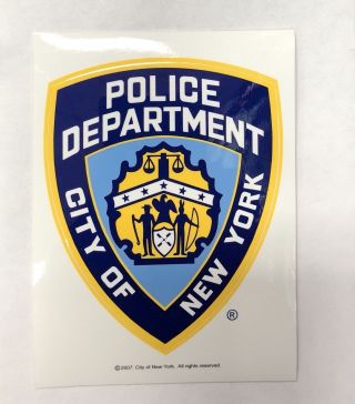 Nypd York Police Department Offical Licensed Sticker Decal Shield
