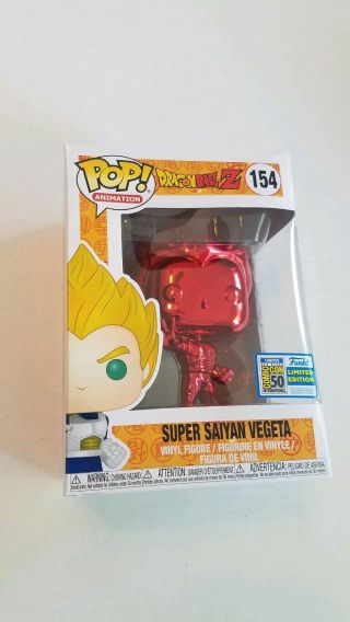SDCC 2019 FUNKO POP SAYAN RED VEGETA OFFICIAL 248 WITH PROTECTOR 7