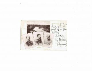 Drei Kaiser Reichs Ecke Myslowitz 1901 Postcard Baden - Baden Wilhelm Franz Joseph