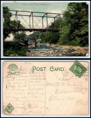 Pennsylvania Postcard 1912 Lewistown,  View Of Jack 