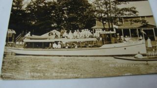 Antique Early 1900s Landing Indian River Michigan Real Photo Postcard