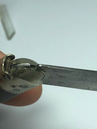 Early single blade folding pocket knife circa late 1700/s,  early 1800s 5