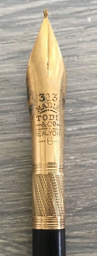 Antique Mabie Todd & Co York 313 Gold Dip Pen Nib 6