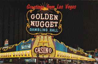 Golden Nugget Casino Las Vegas Nevada Postcard 1970 
