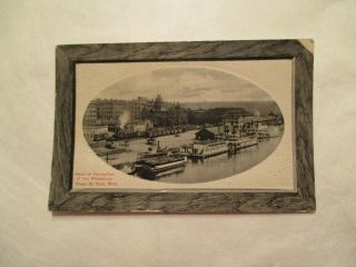 Head Of Navigation On Mississippi River St Paul Minnesota Mn Steamboat Postcard