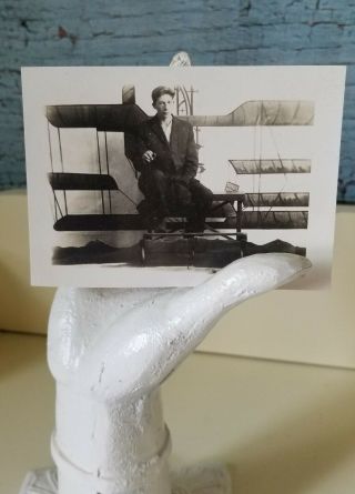 Antique Rppc Airplane Backdrop Real Photo Postcard Bi - Plane Early 1900s