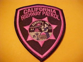 California Highway Patrol Breast Cancer Police Patch Shoulder Size Pink