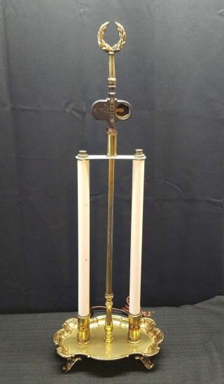 Vintage Hollywood Regency Stiffel Buoillotte Brass French Table Accent Lamp 27 "