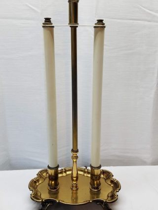 Vintage Hollywood Regency Stiffel Buoillotte Brass French Table Accent Lamp 27 