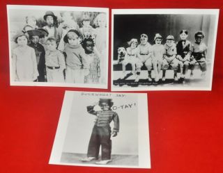 (4) Little Rascals & Our Gang 8 " X10 " B&w Photographs Spanky Alfalfa Buckwheat