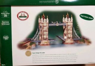 Dept 56 Tower Bridge Of London Dickens Village 58705 Christmas Landmark 20 Years 8