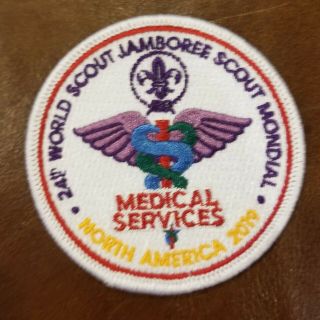 Rare Set 2019 World Scout Jamboree Medical Services Patches And Neckerchief 5