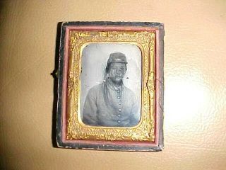 Civil War Confederate Soldier Ambrotype.  Native American.  Rare Rare 2