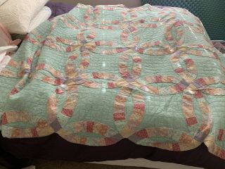 Antique Quilt Vintage Quilt Handmade Cotton Patchwork Quilt Queen Size