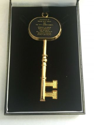 Key To The City Of Miami Beach 5 1/2  Presented By Mayor Alex Daoud Rare