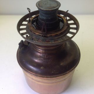 Antique Brass Miller Juno 5 " D.  Oil Lamp Font Library Parlor Banquet Gwtw