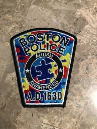 Boston Ma Massachusetts Autism Awareness Police Patch
