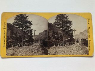 Orig.  A.  J.  Russell Stereoview 1000 Mile Tree Union Pacific R.  R.  Series