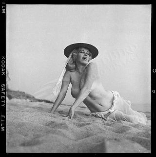 120mm B&w Negative,  Shirley Quimby Pinup By Ron Vogel,  1950 