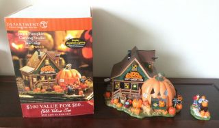 Department 56 Snow Village Halloween Jack’s Pumpkin Carving Studio Complete