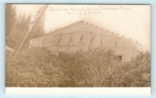 Wrangell,  Ak - Early View Of Native Indian Chiefs House Tuxekan - Photo Rppc