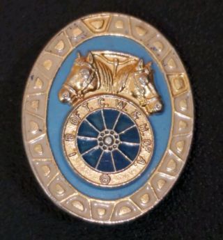 Vtg Teamsters Labor Union Pin I.  B Of T.  C.  W.  & H.  Of A.  Seldom Seen Htf Blue Oval