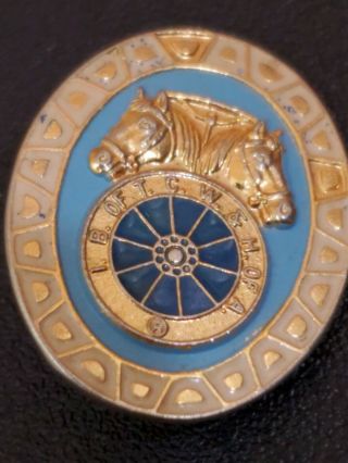 Vtg Teamsters Labor Union Pin I.  B OF T.  C.  W.  & H.  OF A.  Seldom Seen HTF Blue Oval 2