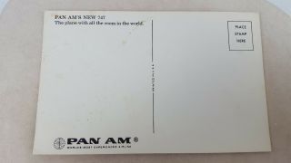 Pan Am 747 Airplane Interior Diverse Baby Children Unposted Chrome Postcard 2