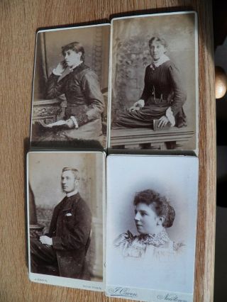 VICTORIAN PHOTO ALBUM,  COULD BE BADEN - POWELL AND FAMILY,  37 PLUS CARTE CARDS, 7