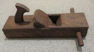 Antique Tool Massive 18th C Crown Molding Wooden Plane " I Eastman " Wood Joiner