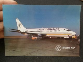 Pakistan Bhoja Air Boeing 737 - 200 Airline Issued Postcard