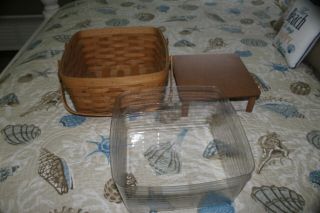 Longaberger Cake Basket With Riser And Protector 2005