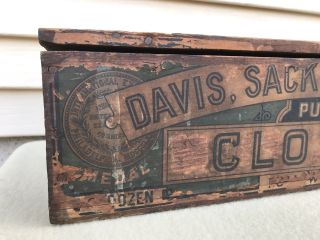 1876 Centennial Exposition Worlds Fair Gold Medal Cloves Advertising Crate Box 2