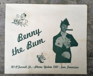 1944 Ww2 Nurse Corp Photo Souvenir Cocktail Lounge Benny The Bum San Francisco