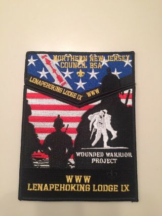 2017 Jamboree 2 Piece Oa Flap Set - Lodge 9 Lenapehoking Wounded Warrior