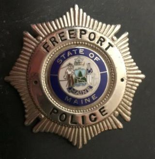Freeport Police Badge Maineobsolete Blackinton