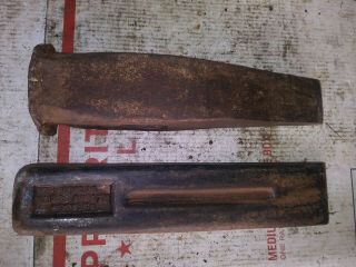 Pair If Vintage Heat Treated Made In Usa Wood Splitting Wedges