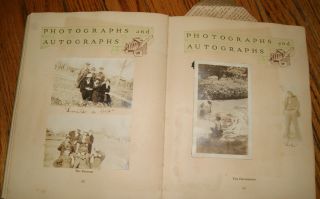1917 Antique Teen - Girl High School Memory Book Photo Album Irving Il Wwi Rare