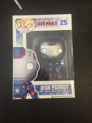 Funko Pop Marvel Iron Man 3 Iron Patriot 25 ✨free Ship & Protector