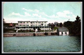 Adirondack Mts York Lake Side Inn Lake Placid Postcard