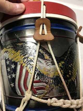 Tin Drum Table Lamp Americana Patriotic Theme The Old Drum Shop Granville Mass