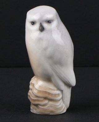 Vintage Royal Copenhagen Denmark Porcelain Snowy Owl Figurine 1741