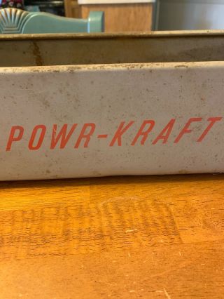 Vintage Powr - Kraft Metal Tool Box Caddy Tote Tool Advertising Display 2