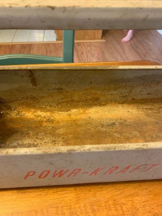 Vintage Powr - Kraft Metal Tool Box Caddy Tote Tool Advertising Display 4