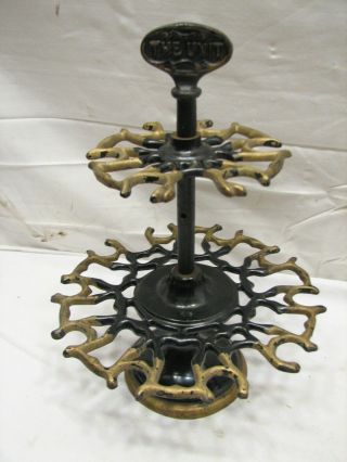 Cast Iron Office Holder The Unit Rubber Ink Stamp Post Office Carousel Rack
