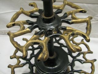 Cast Iron Office Holder The Unit Rubber Ink Stamp Post Office Carousel Rack 3